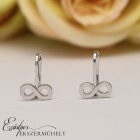 Ezüst végtelen jeles babafülbevaló