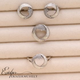 Ezüst kagylós szett