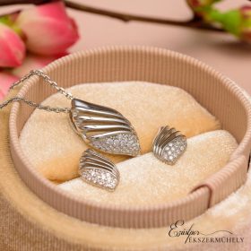 Ezüst cirkónia köves szett