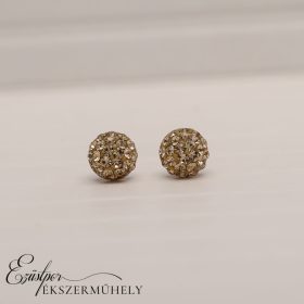 Arany színű swarovski köves ezüst fülbevaló
