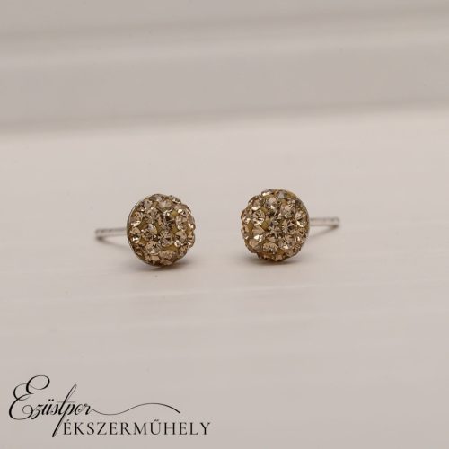 Arany színű swarovski köves ezüst fülbevaló