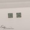 Világoszöld swarovski köves ezüst fülbevaló