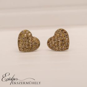 Arany színű swarovski köves ezüst fülbevaló