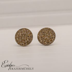Aranyszínű swarovski köves ezüst fülbevaló