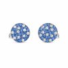 Kék-fehér swarovski köves ezüst fülbevaló