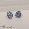 Kék-fehér swarovski köves ezüst fülbevaló