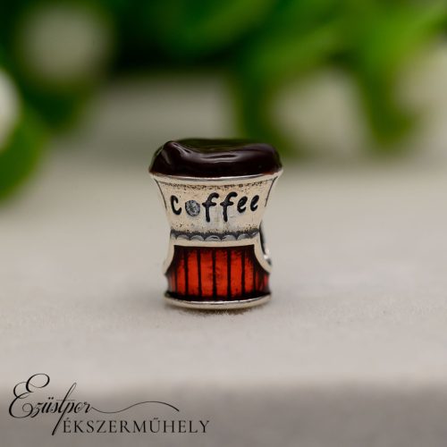 Ezüst kávésbögre charm
