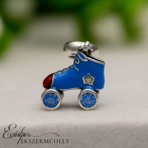 Ezüst görkorcsolya charm