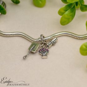 Ezüst diplomás szett charm