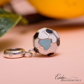 Ezüst focilabda charm