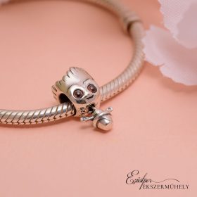 Ezüst  krut formájú charm