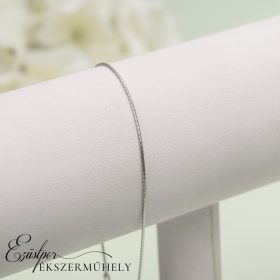 Ezüst metszett kígyó bokalánc