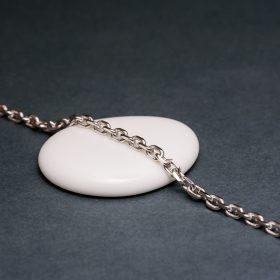 Ezüst anker szemes karkötő