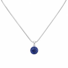 Királykék swarovski köves ezüst medál