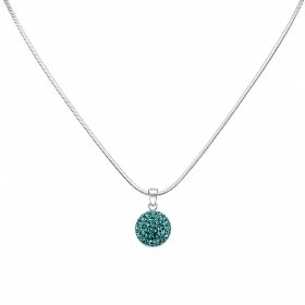 Türkiz zöld köves ezüst swarovski medál
