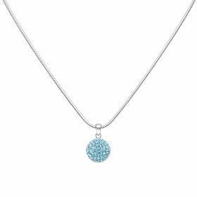 Világoskék-fehér swarovski köves ezüst medál