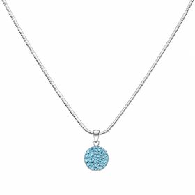 Világoskék swarovski köves ezüst medál