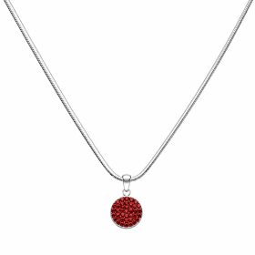 Piros swarovski köves ezüst medál