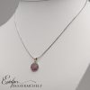 Rózsaszín-fehér swarovski köves ezüst medál