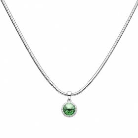 Almazöld swarovski köves ezüst medál