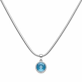 Kék-fehér swarovski köves ezüst medál