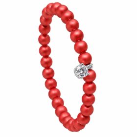   Swarovski gyöngyös karkötő ezüst cirkónia köves dísszel
