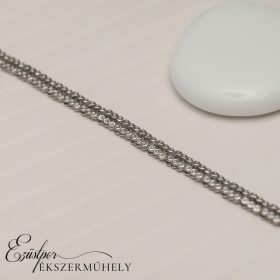 Ezüst préselt szemes karkötő