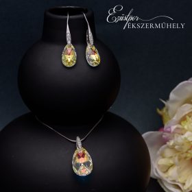 Szinjátszós swarovski köves ezüst szett