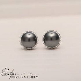 Ezüst swarovski köves fülbevaló