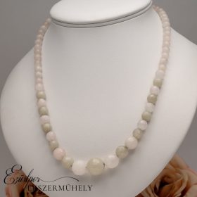 Ezüst rózsakvarc nyaklánc