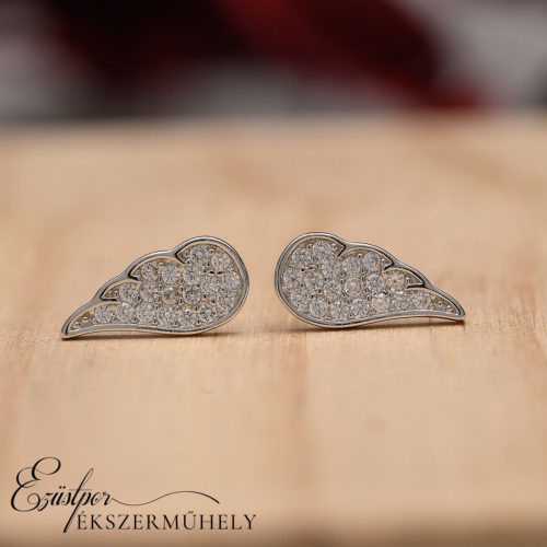 Ezüst angyalszárnyas fülbevaló