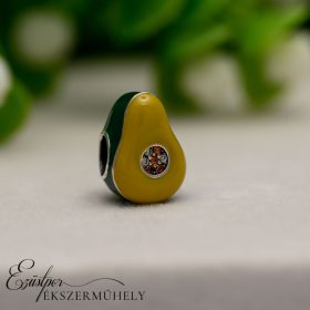 Ezüst avokádó charm