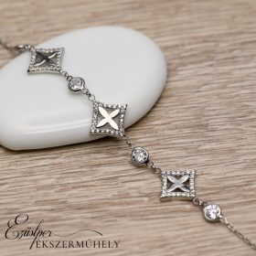 Ezüst cirkónia köves karkötő