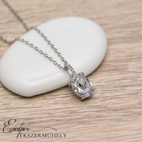 Ezüst cirkónia köves nyaklánc