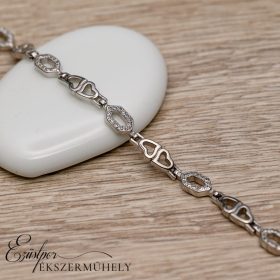 Ezüst cirkónia köves karkötő