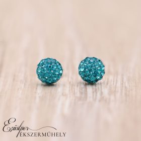 Ezüst swarovski köves fülbevaló