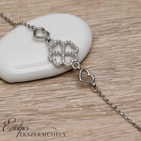 Ezüst lóherés karkötő