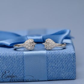 Ezüst cirkónia köves fülbevaló