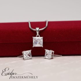 Ezüst cirkónia köves szett