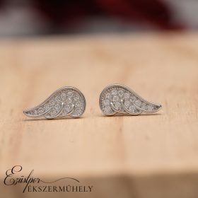 Ezüst angyalszárnyas fülbevaló
