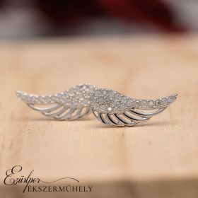 Ezüst angyalszárnyas fülbevaló