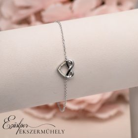 Ezüst opál köves karkötő