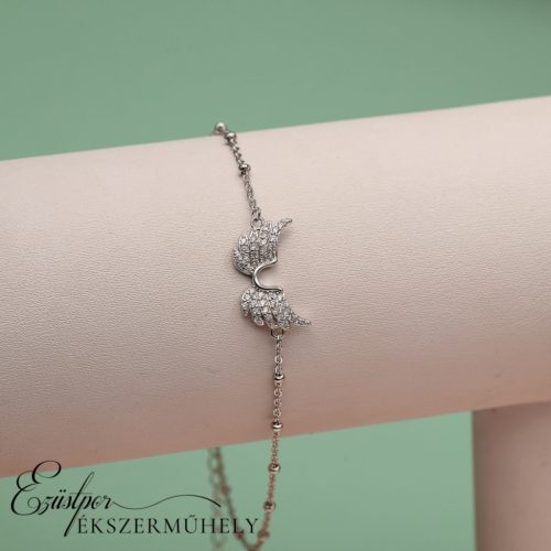 Ezüst angyalszárnyas bokalánc