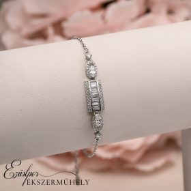 Ezüst cirkónia köves karkötő