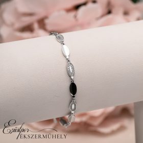 Ezüst cirkónia köves karkötő