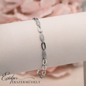 Ezüst cirkónia köves karkötő