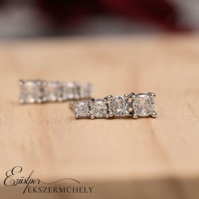 Ezüst cirkónia köves fülbevaló