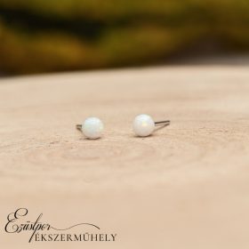 Ezüst opál köves fülbevaló