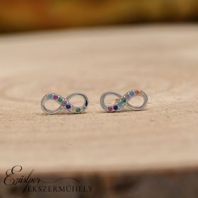 Ezüst végtelen jeles fülbevaló