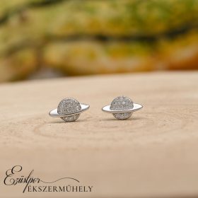 Ezüst bolygó fülbevaló